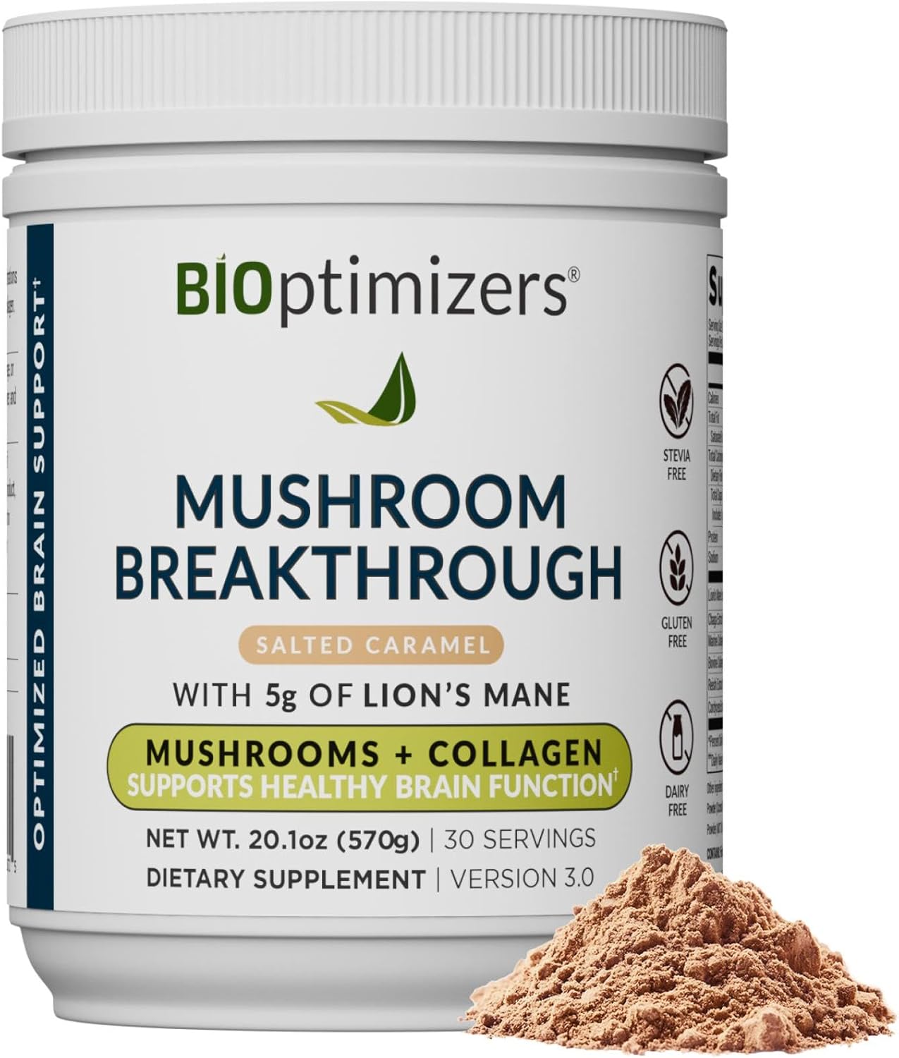 Mushroom Coffee Alternative with Collagen Peptides for Focus