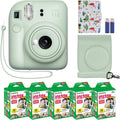 Fujifilm Instax Mini 12 Camera Bundle + Accessories & Film Pack - Flamingo Mint Green