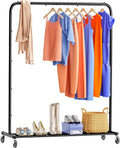 Simple Trending 44 in Rolling Clothes Garment Rack - Mobile Storage