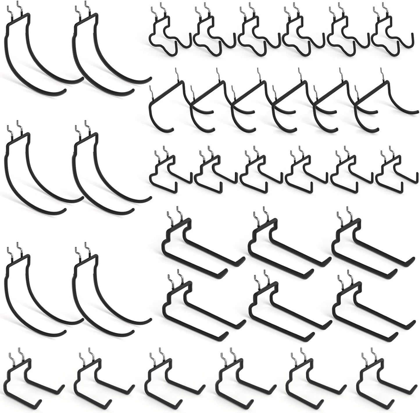 36 Pack Heavy Duty Pegboard Hooks for Organizing Tools Efficiently