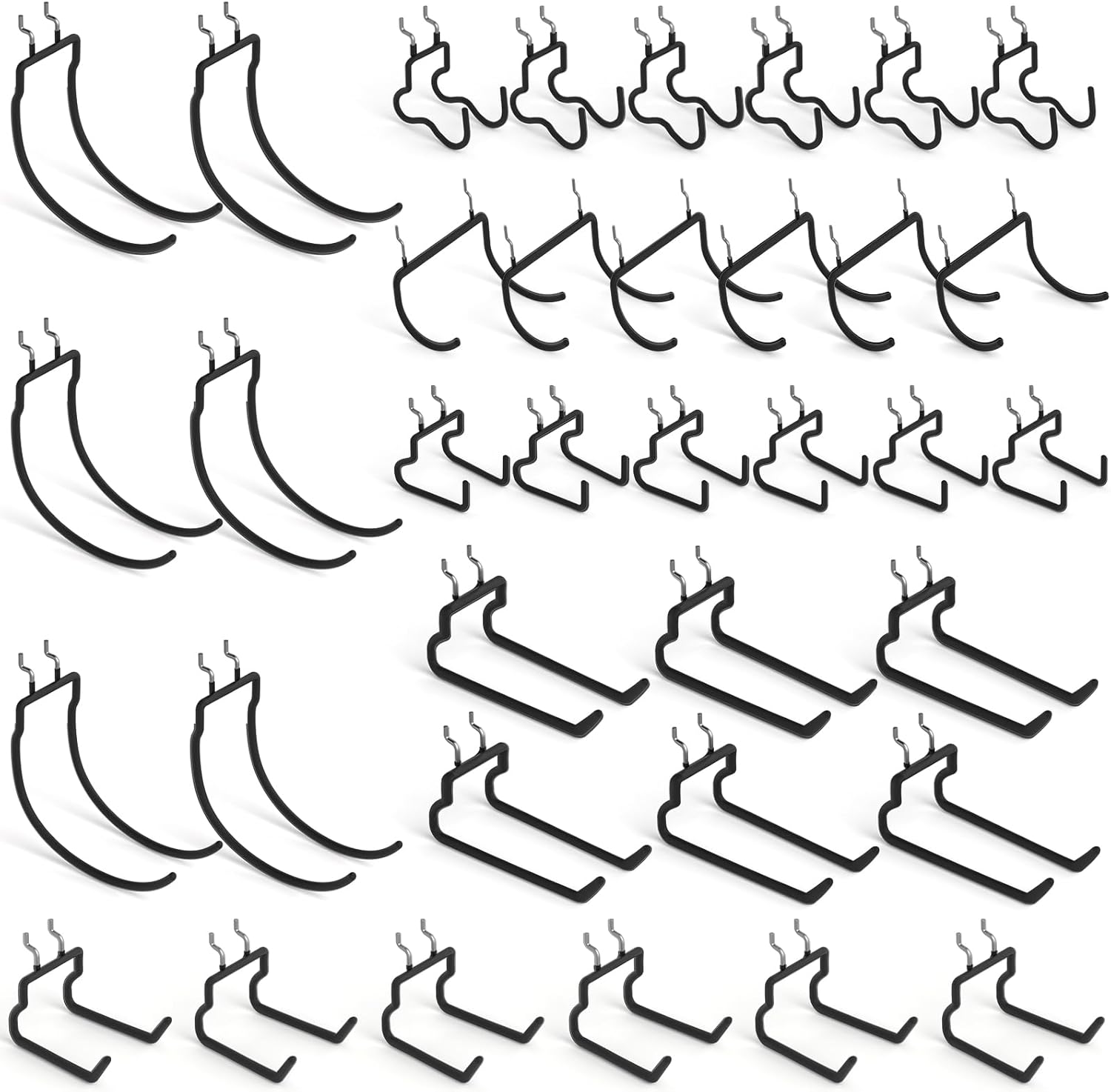 36 Pack Heavy Duty Pegboard Hooks for Organizing Tools Efficiently