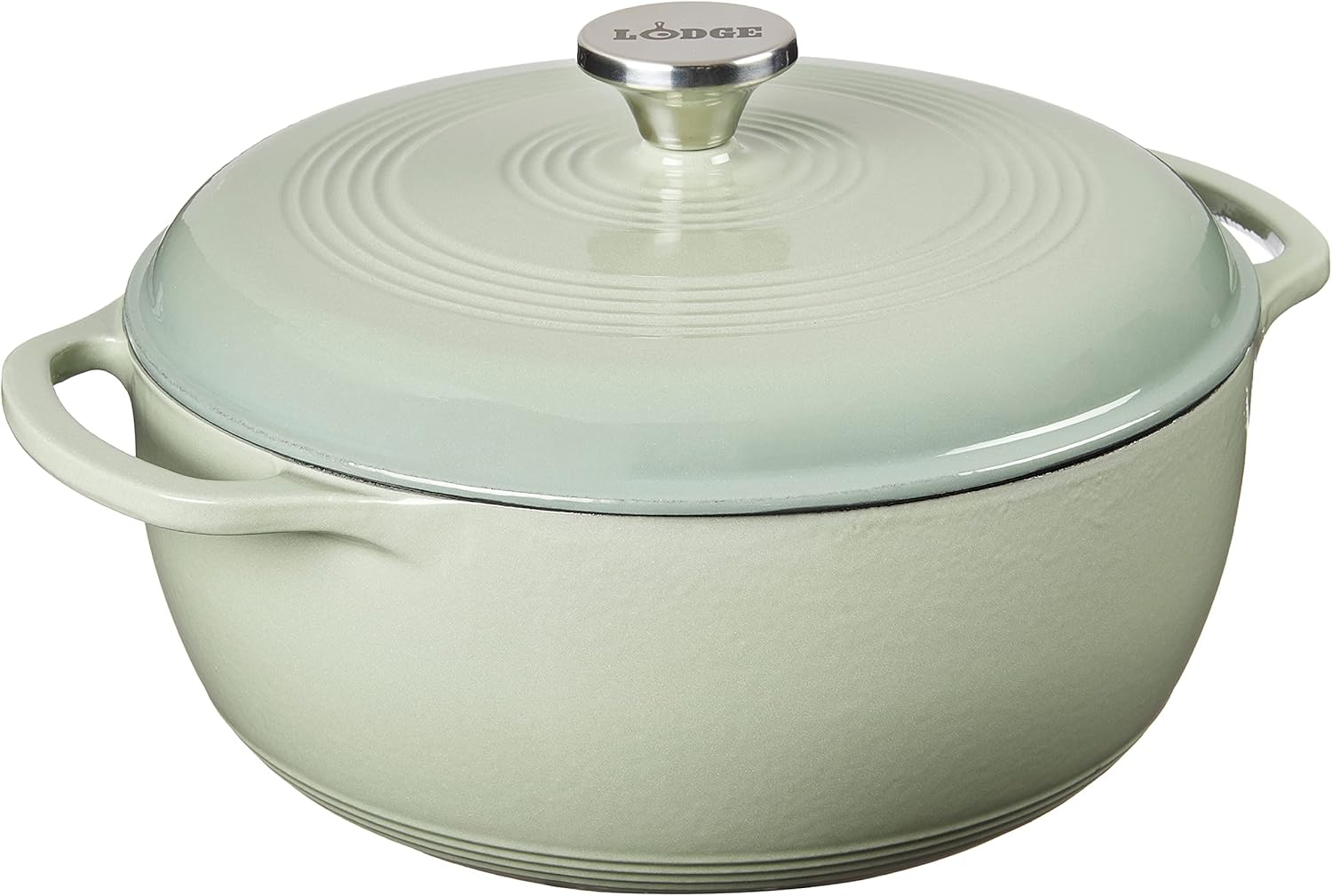 Lodge 6 Quart Enameled Cast Iron Dutch Oven for Versatile Cooking