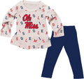Wes and Willy Little Girls College Team All Over Logo