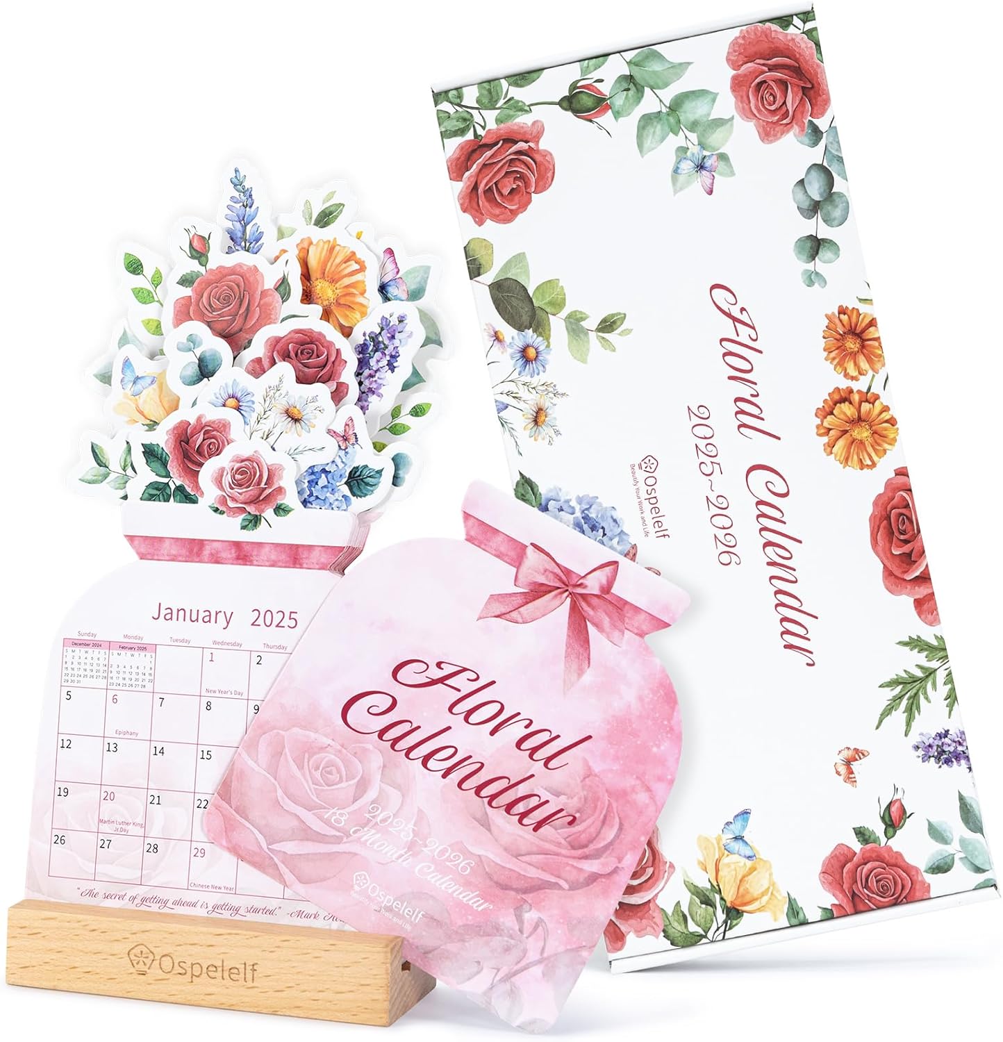 Motivational Mini Desk Calendar - 18 Months 2025-2026