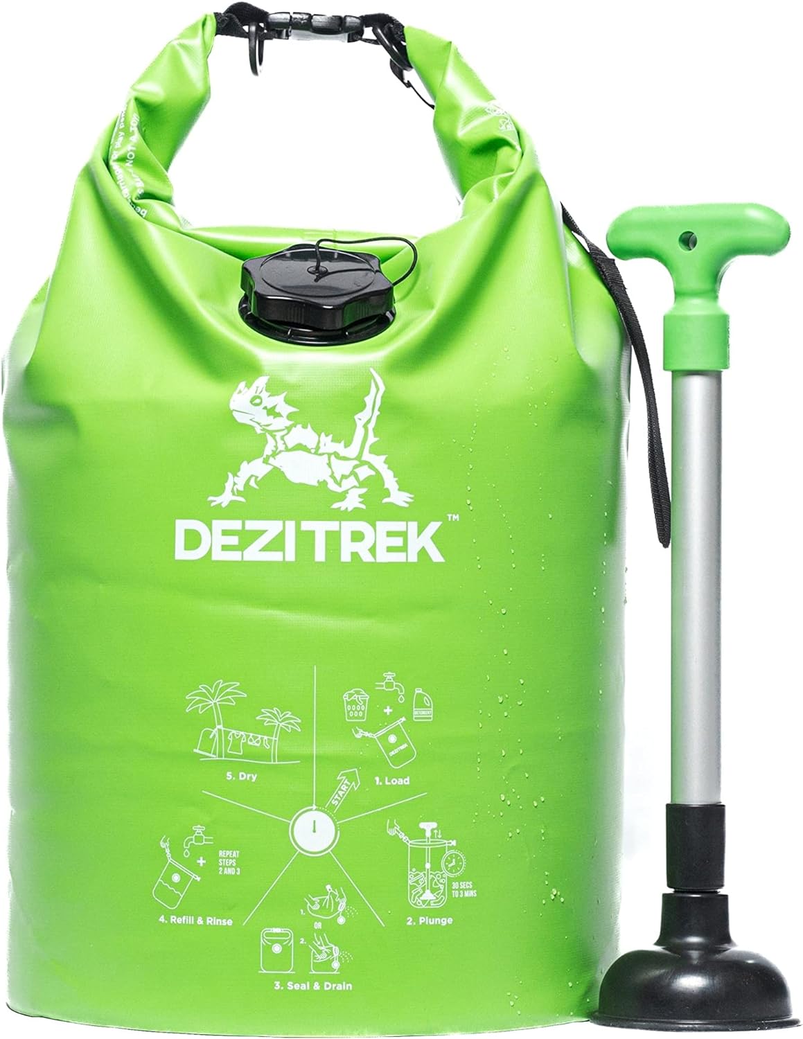 One Hand Wash Bag and Plunger Set for Eco Friendly Travel