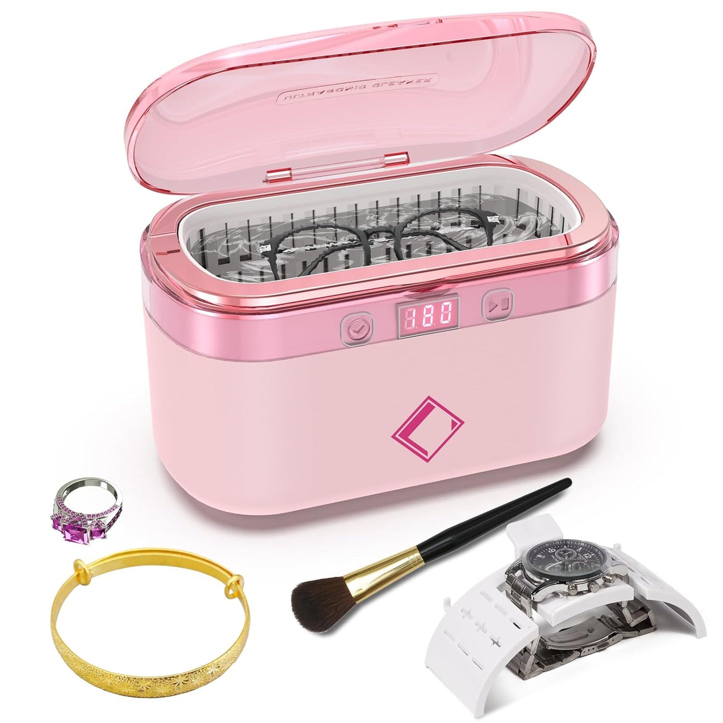 LifeBasis Sonic Jewelry Cleaner - Portable Ultrasonic 17 OZ