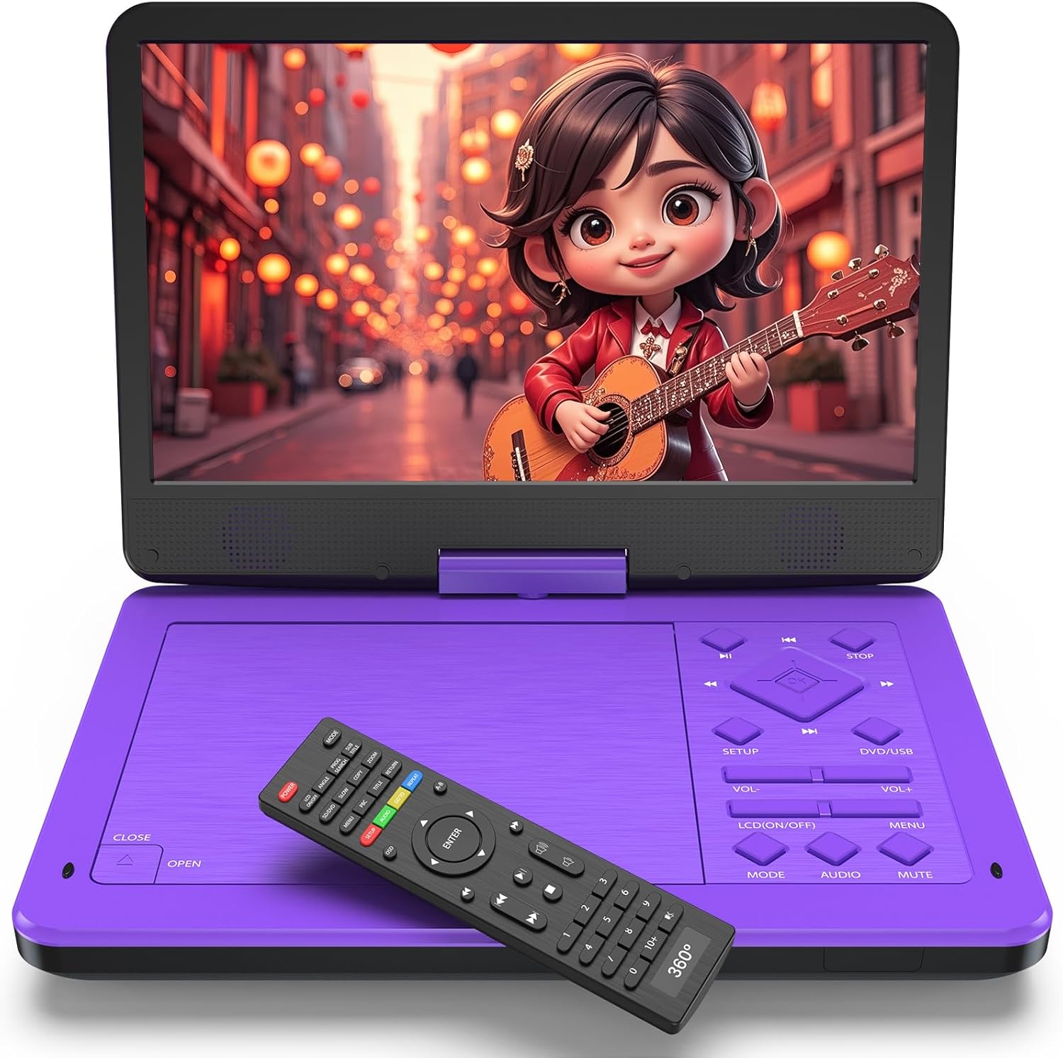12.5 Portable DVD Player with 10.1 HD Screen for Kids Travel