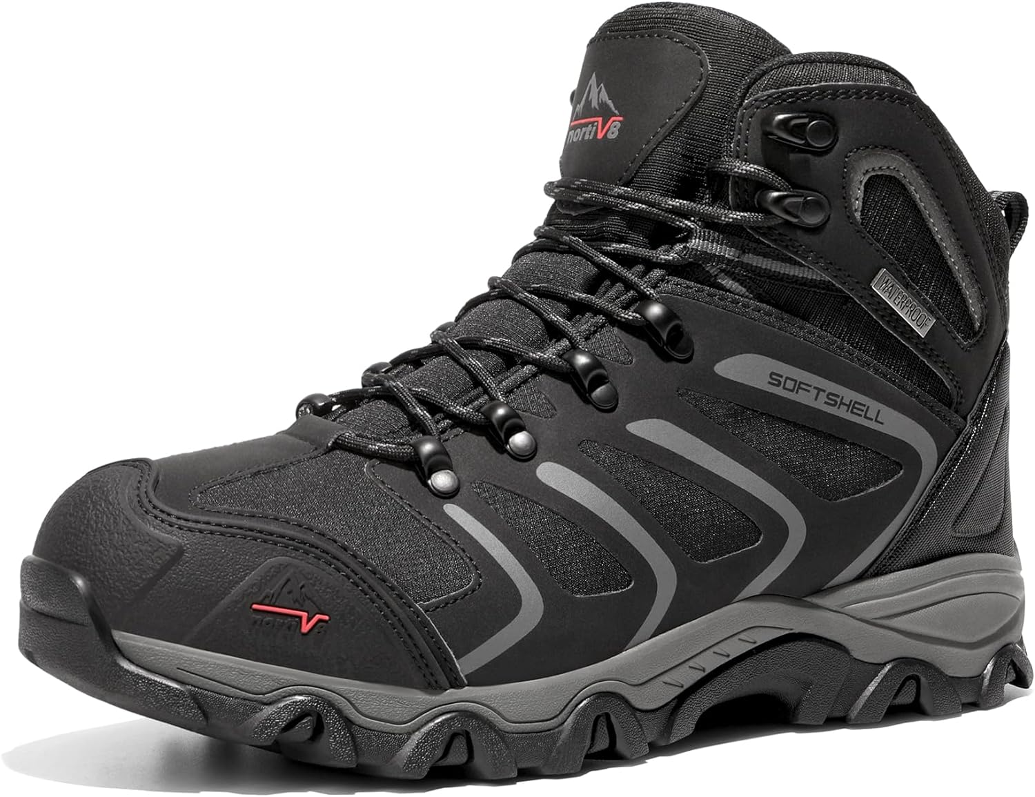 NORTIV 8 Men's Ankle High Waterproof Hiking Boots for Comfort