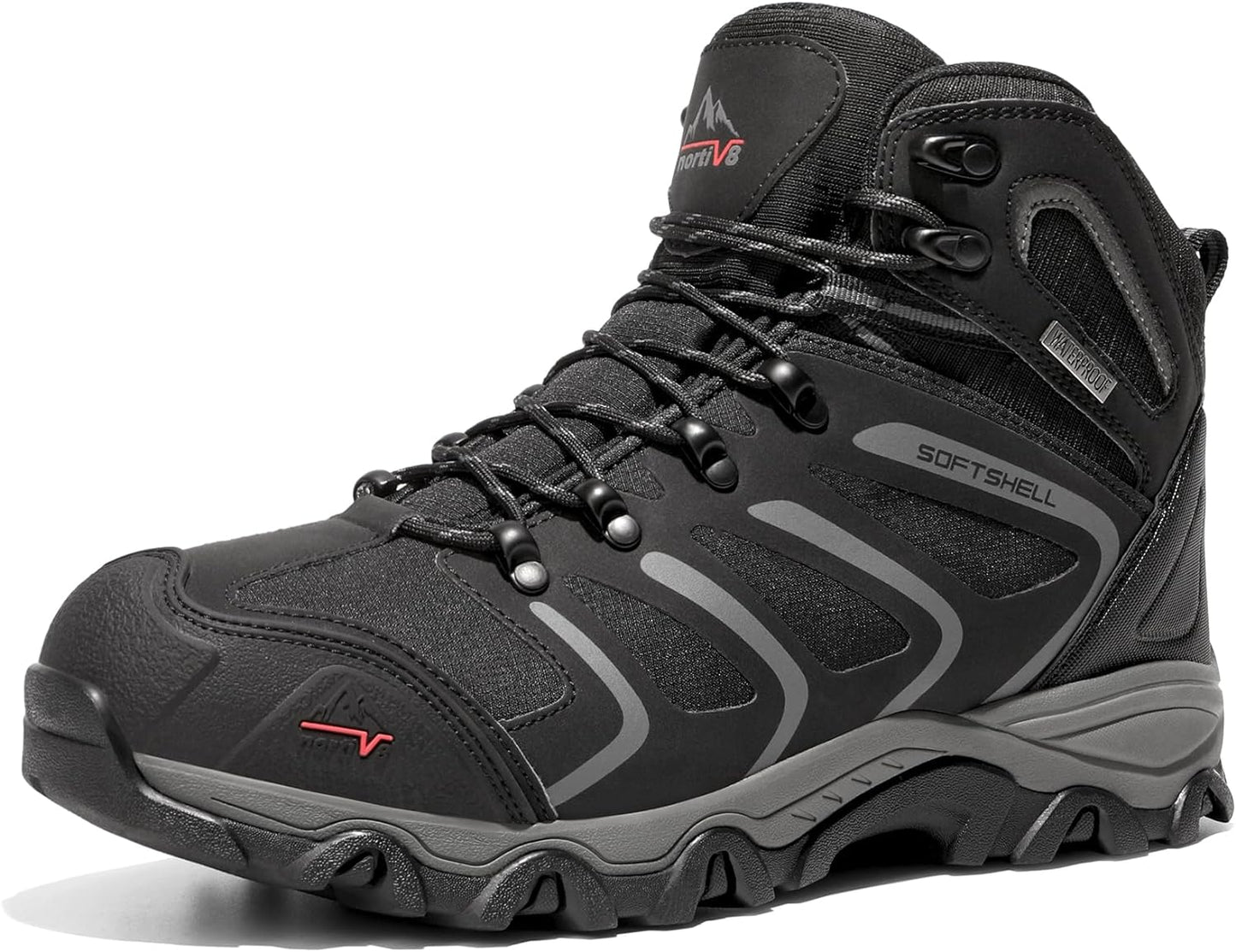 NORTIV 8 Men's Ankle High Waterproof Hiking Boots for Comfort