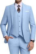 Men's 3 Piece Slim Fit Suit Set - Tailored Wedding & Business Wear But