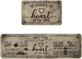 Artoid Mode Kitchen Quotes Mats Set of 2 - Stylish Low-Profile