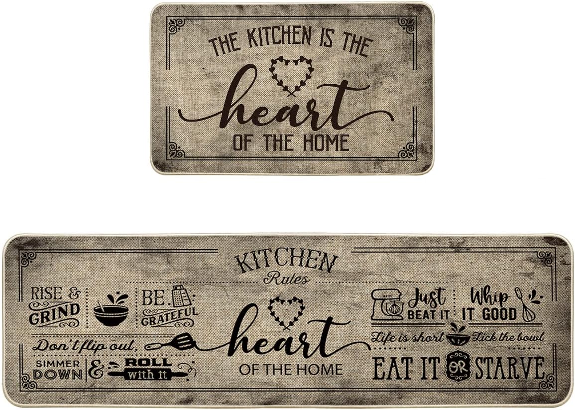 Stylish Kitchen Mats Set of 2 for Home Decor and Comfort