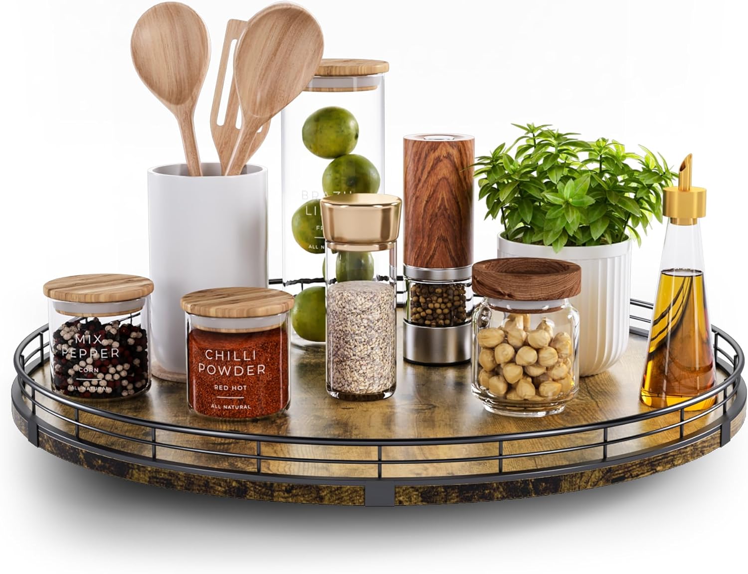 Lazy Susan Turntable Organizer for Kitchen and Dining Spaces
