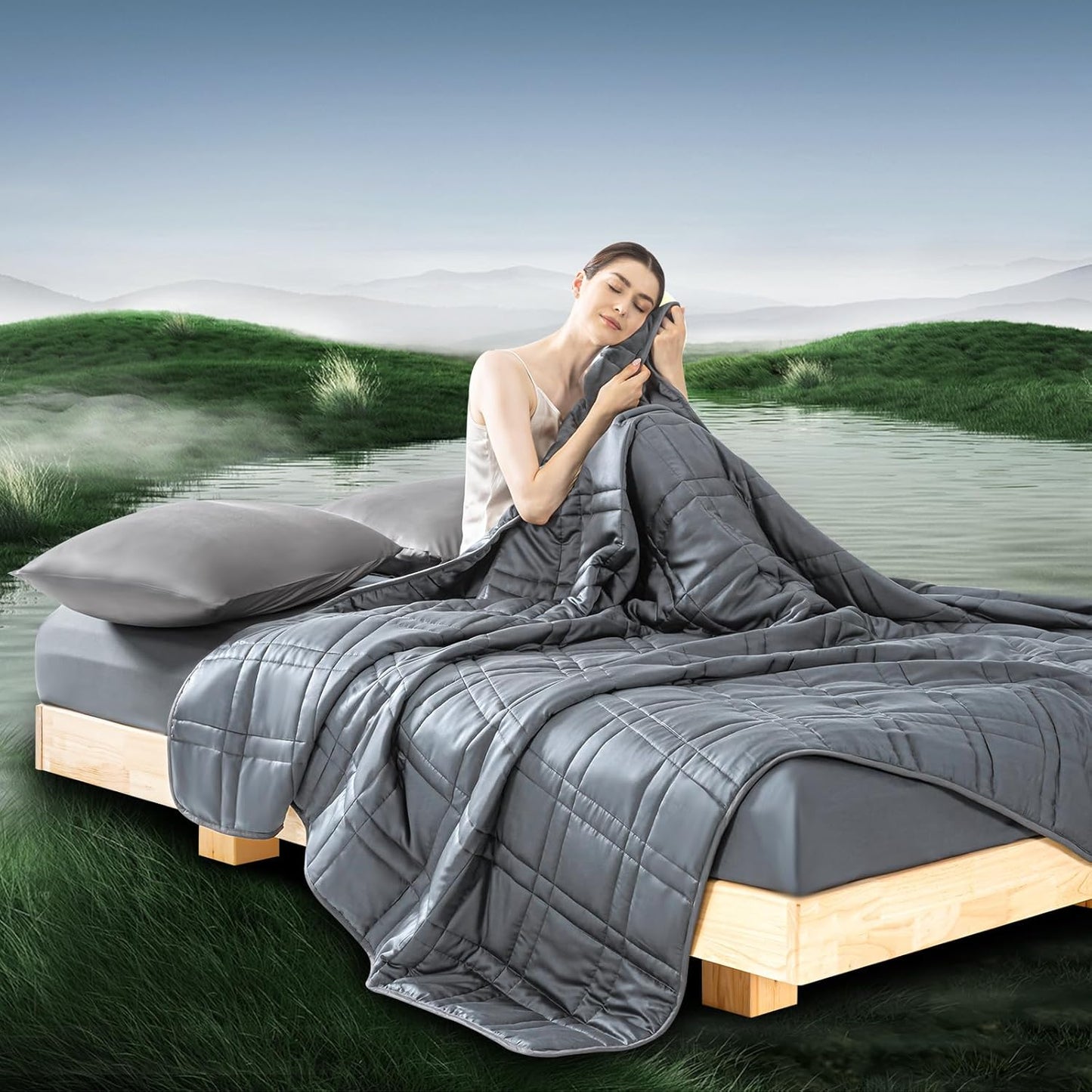 Double-Sided Weighted Blanket King Size for All Seasons Use