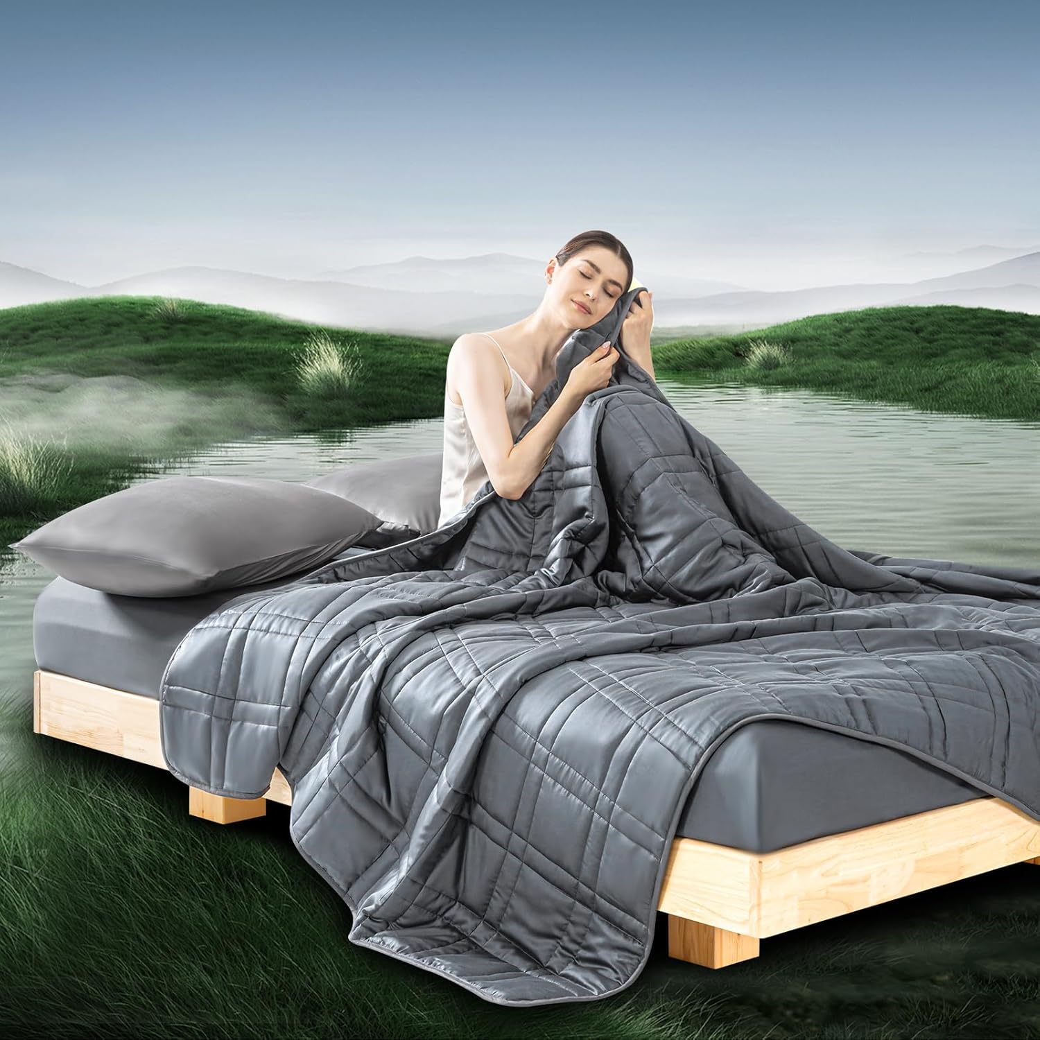 Double-Sided Weighted Blanket King Size for All Seasons Use