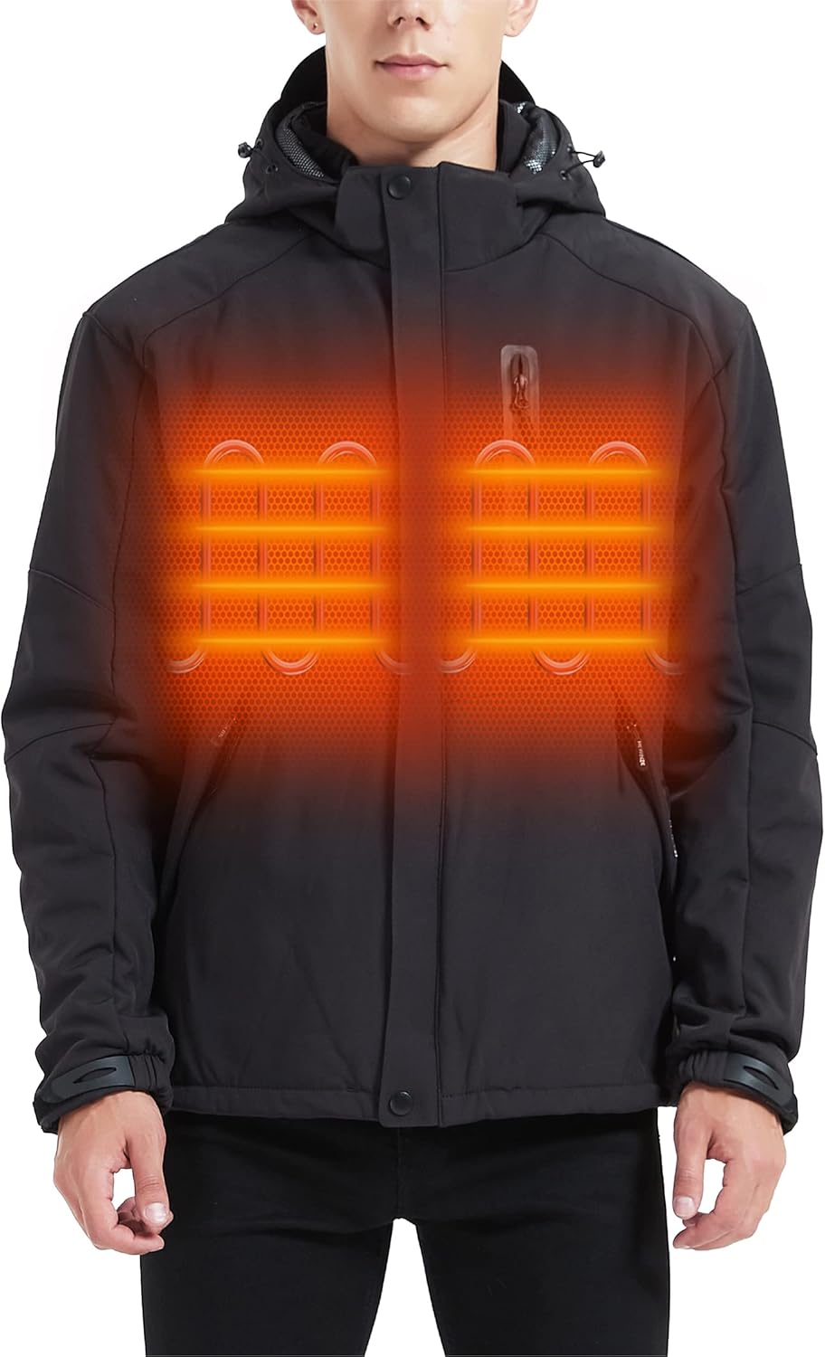 HEWINZE Women's Heated Softshell Long Jacket for Winter Warmth