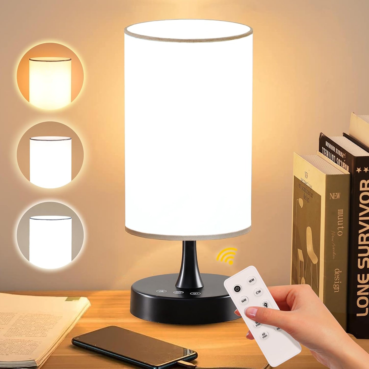 Light Therapy Lamp with Remote Control for Home and Office Use