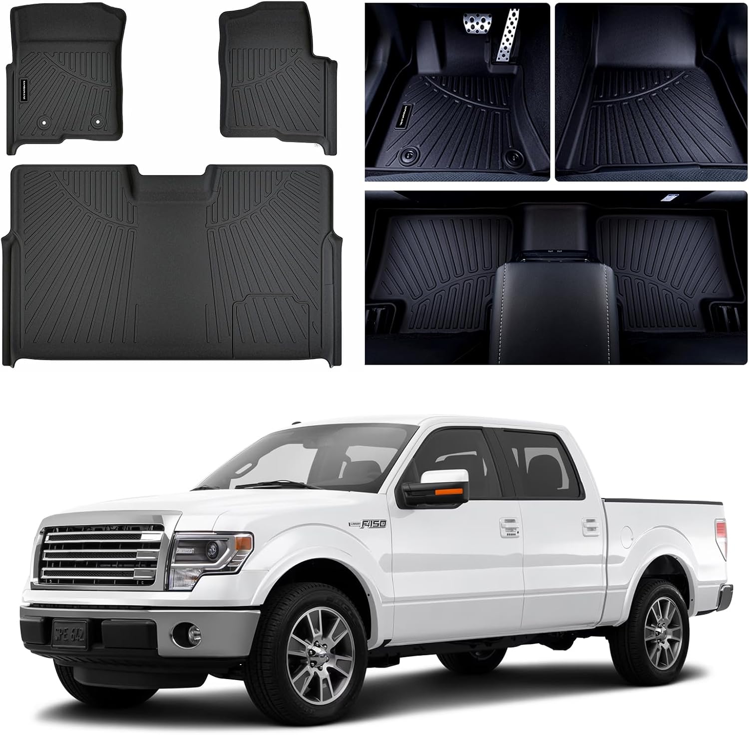 All-Weather Floor Mats for Ford F-150 SuperCrew 2010-2014