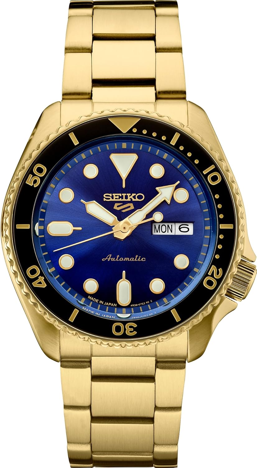 SEIKO Men's Gold Automatic Sport Watch - Water-Resistant 100M