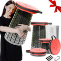 Portable Collapsible Folding Stool 19.7in - Heavy Duty Camping Seat