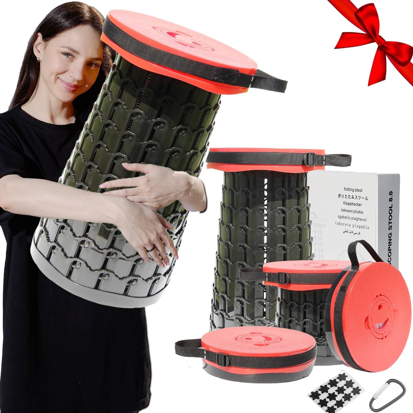 Portable Collapsible Folding Stool for Heavy Duty Camping Use