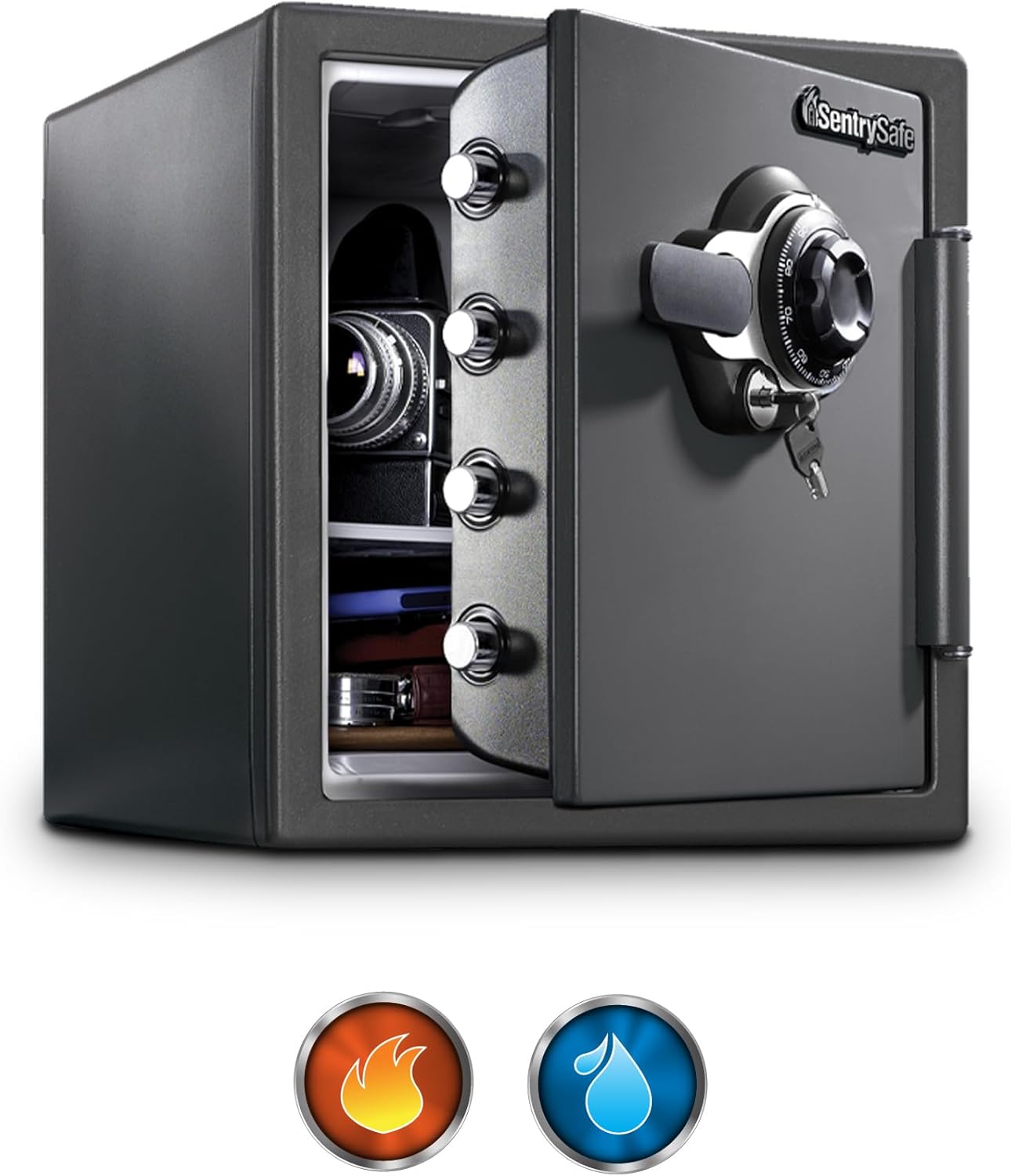 SentrySafe Fireproof and Waterproof Safe for Home Security