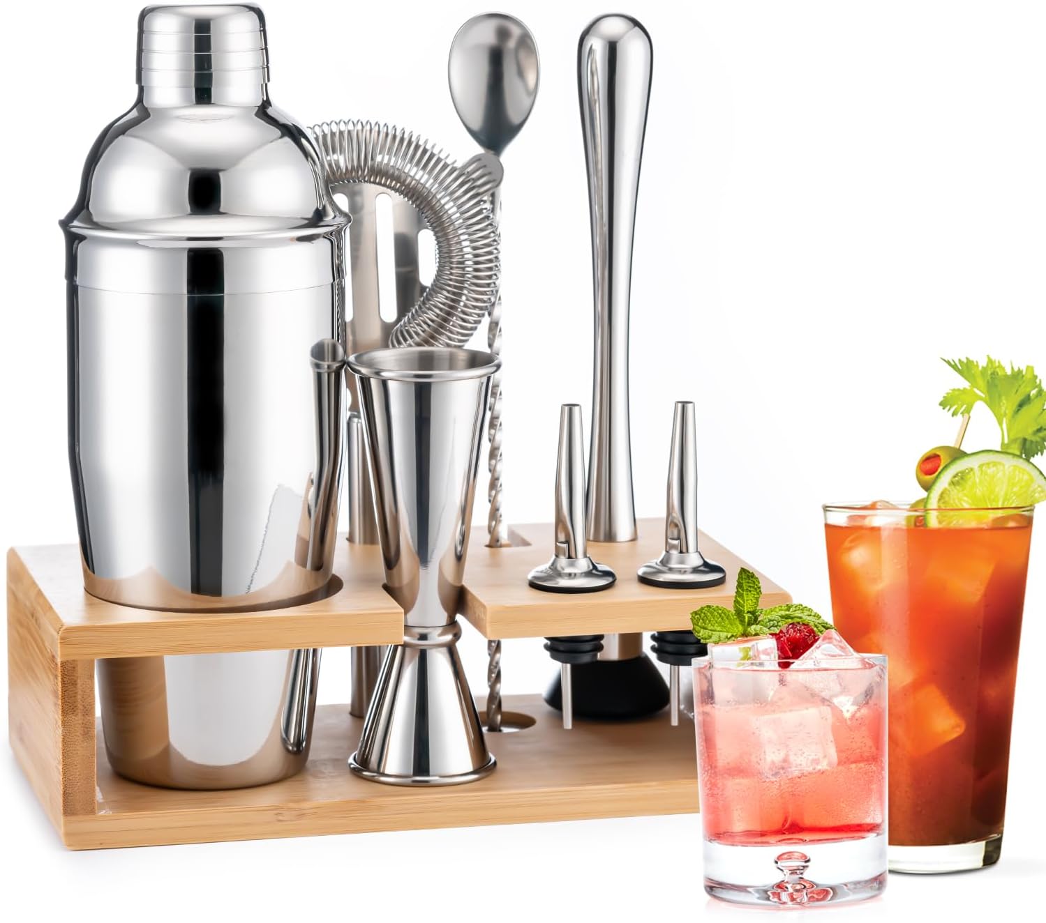 BRIOUT 8-Piece Cocktail Shaker Set - Mix Like a Pro!