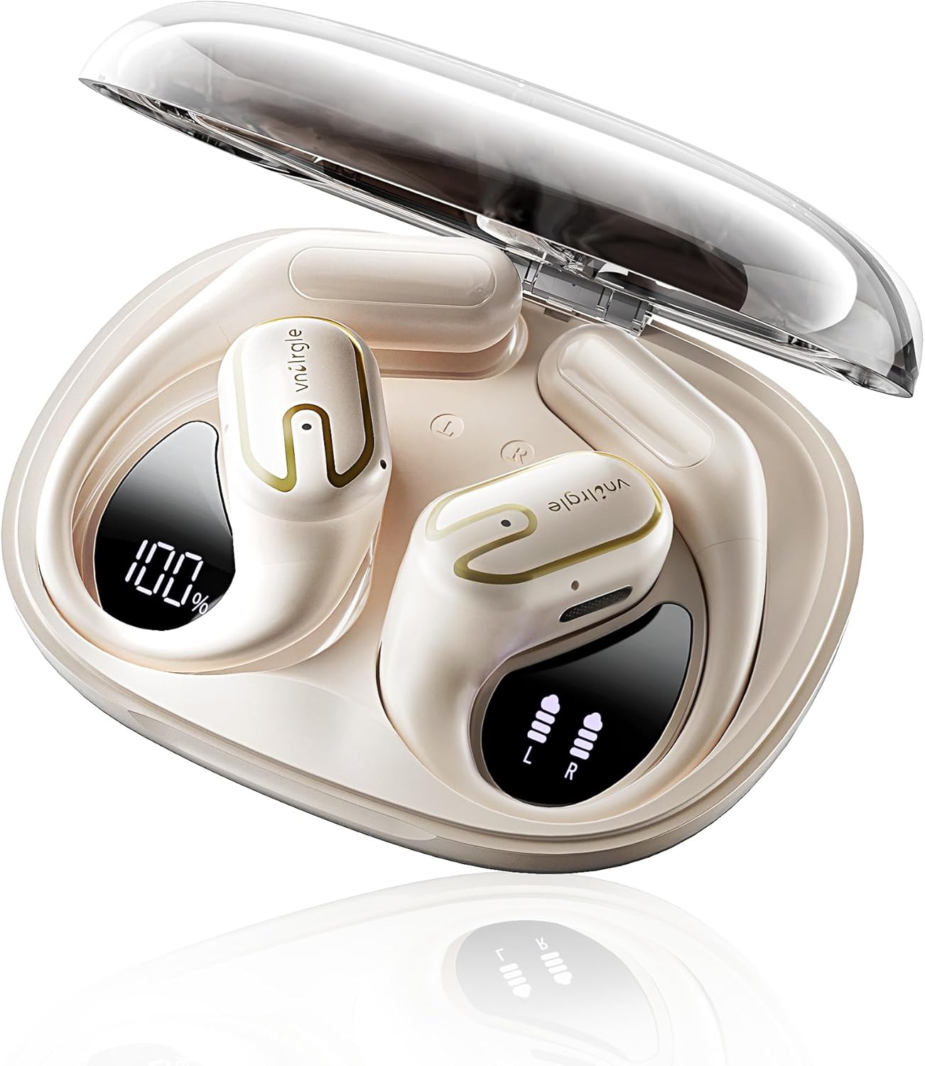 Open Ear Earbuds Wireless Bluetooth Headphones with 80Hrs Playtime