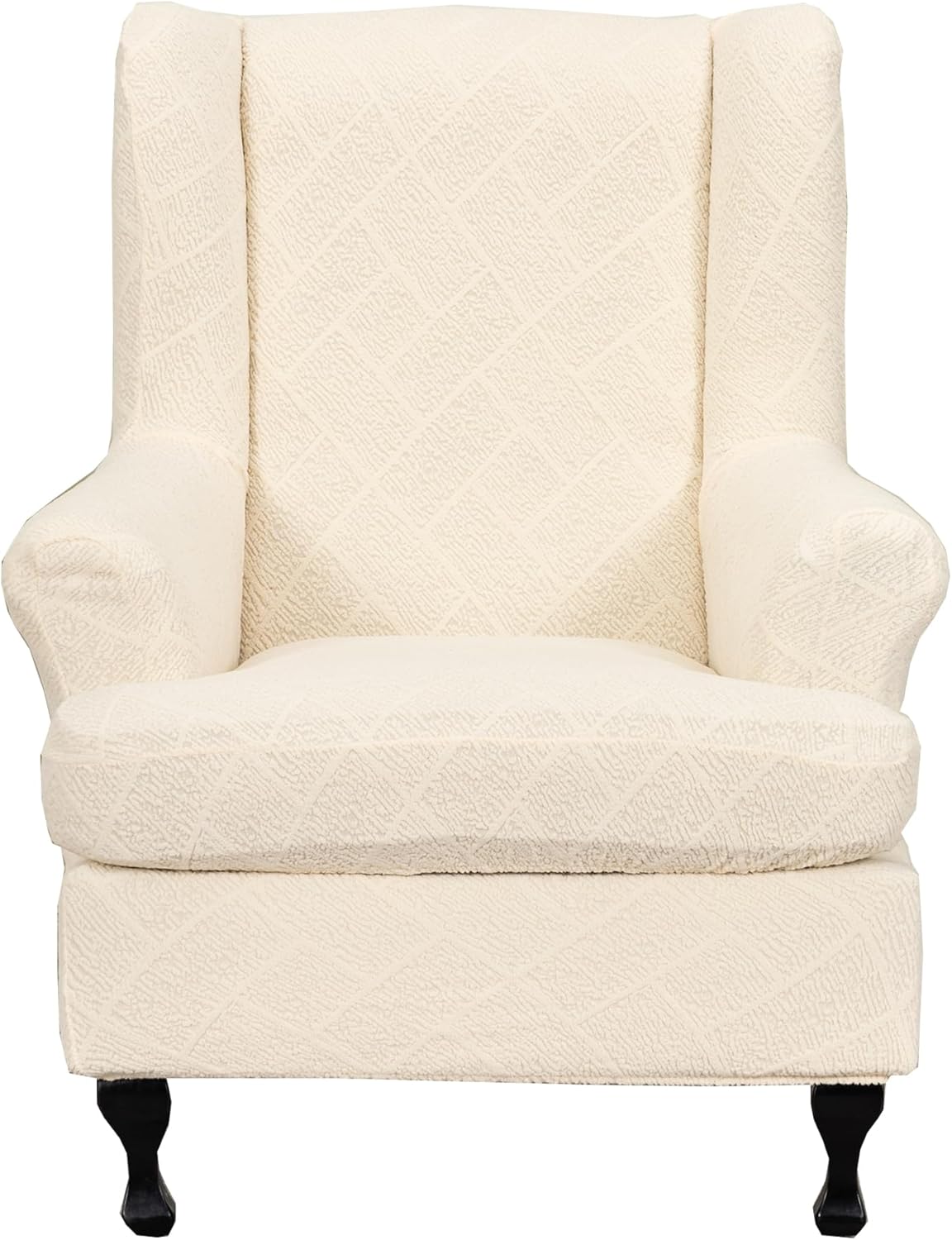 CRFATOP 2 Piece Stretch Wingback Chair Cover for Living Room