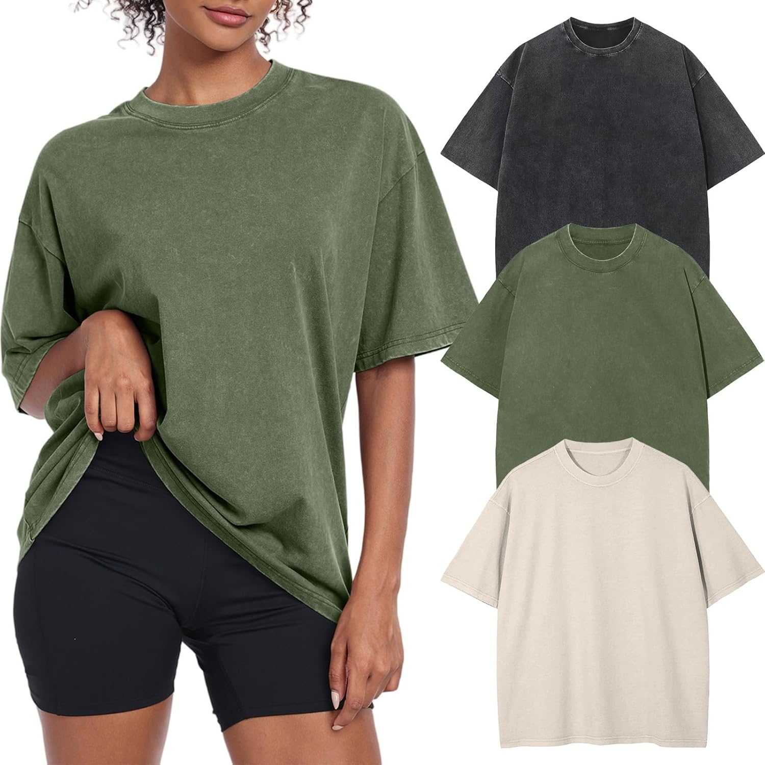 Womens Vintage Oversized T Shirts for Casual Workout Style