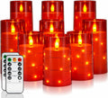 Homemory 9 Pcs Flameless Candles with Star String Lights - Cozy