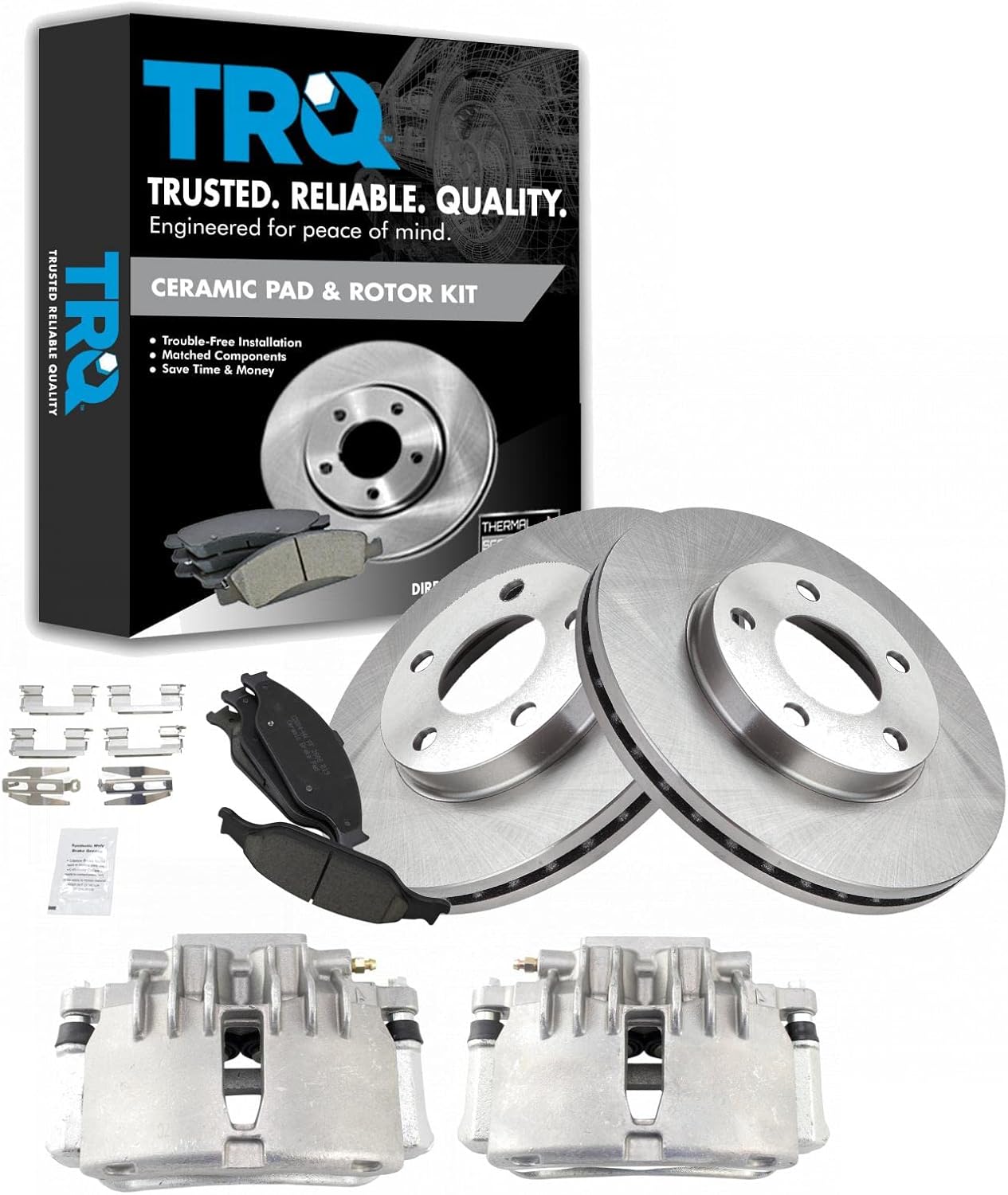 TRQ Front Brake Pad & Rotor Kit for 1999-2002 Ford Mustang