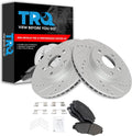 TRQ Front Performance Brake Pad & Rotor Kit - Semi-Metallic Set