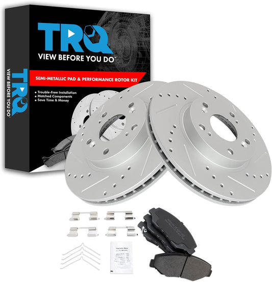 TRQ Front Performance Brake Pad & Rotor Kit for Honda CR-V