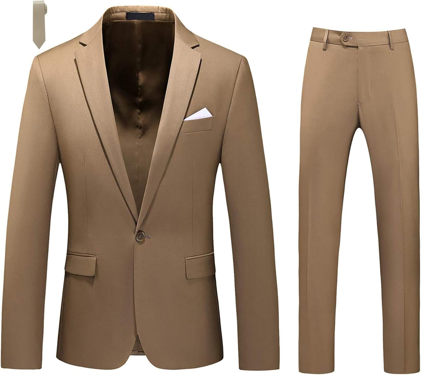 MOGU Men's Slim Fit Tuxedo Suit for Weddings and Formal Events