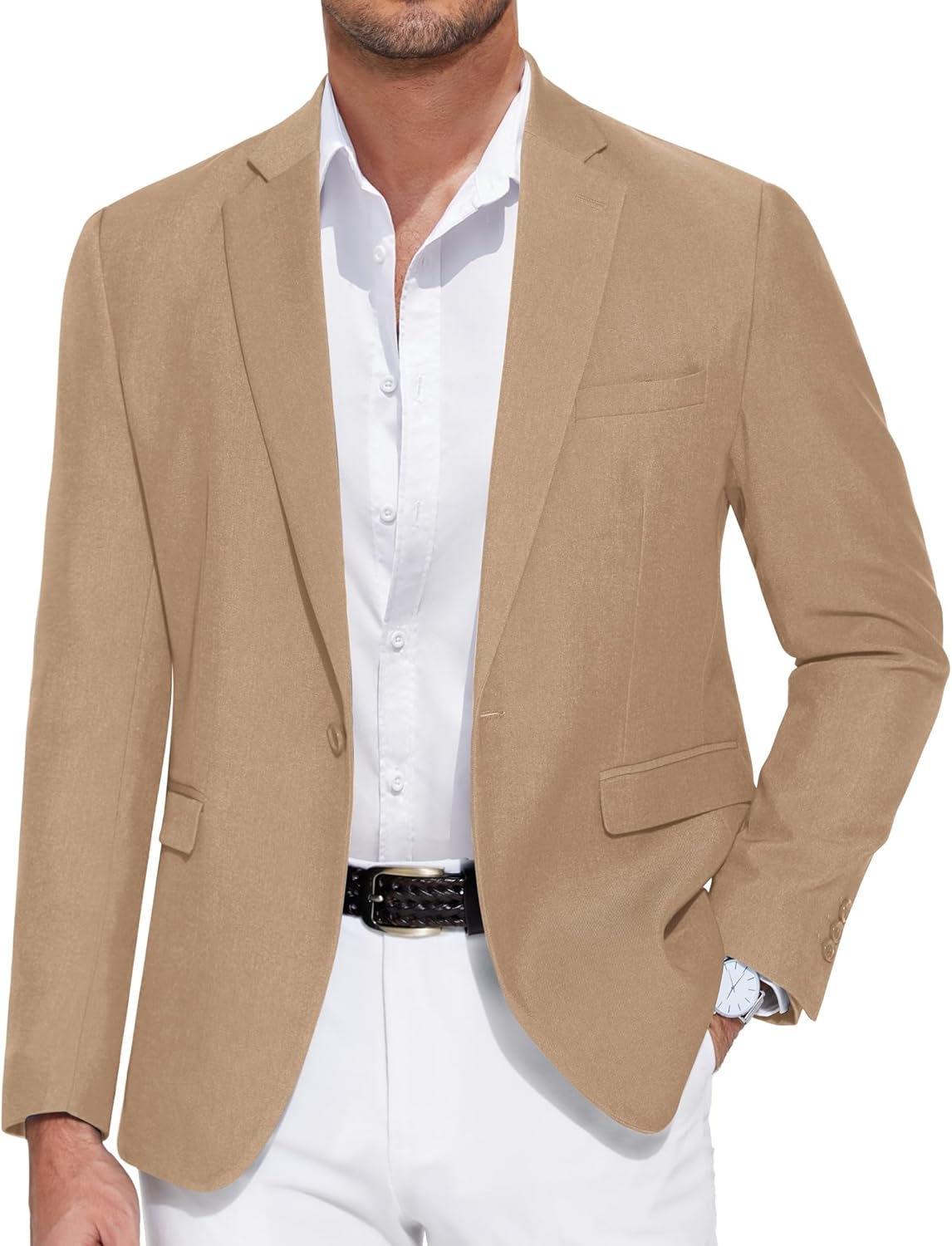 COOFANDY Men's Casual Blazer One Button Sport Coat Slim Fit