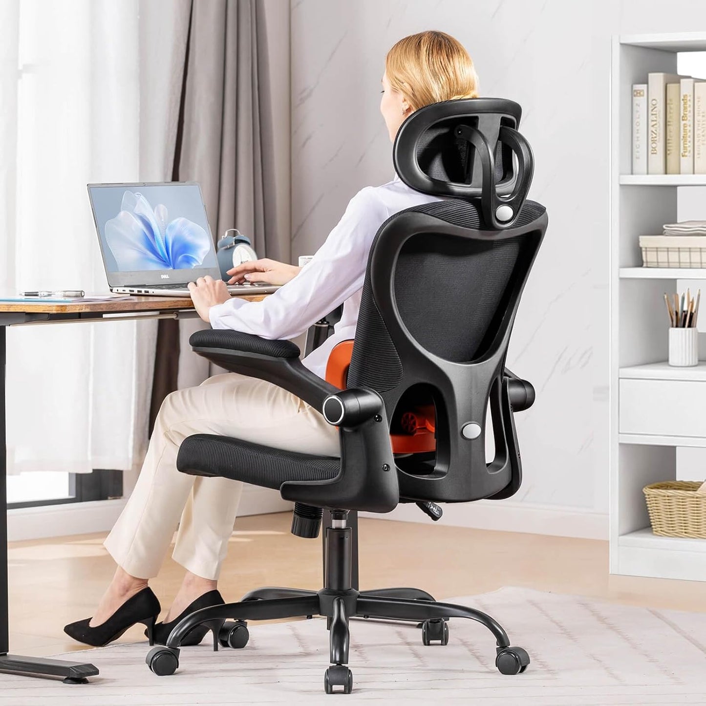 COMHOMA Ergo-Black Chair: 3D Lumbar Support for Back Pain