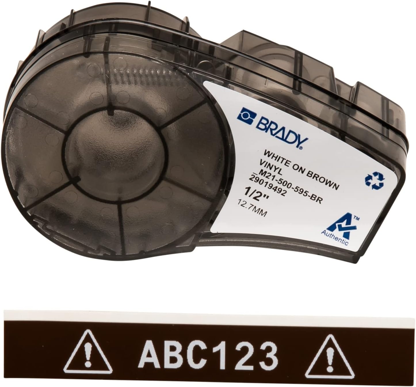 Brady Authentic All-Weather Vinyl Label for Indoor/Outdoor Use
