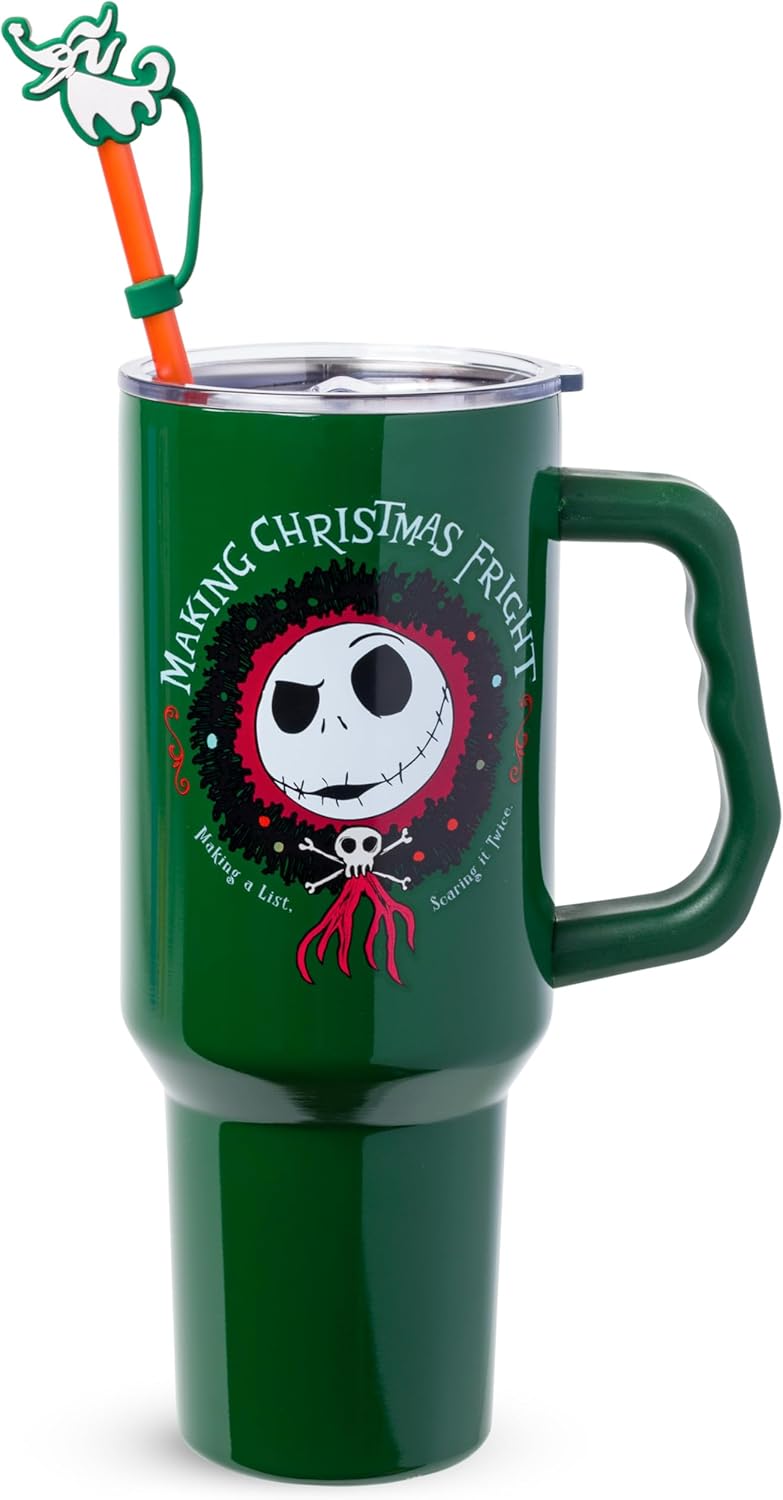 Nightmare Before Christmas Stainless Steel Tumbler with Handle