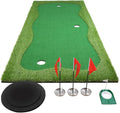 Chriiena Golf Putting Green Mat for Indoor and Outdoor Fun