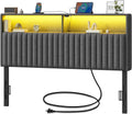 Rolanstar Headboard for Full Size Bed with Storage and LED - Stylish