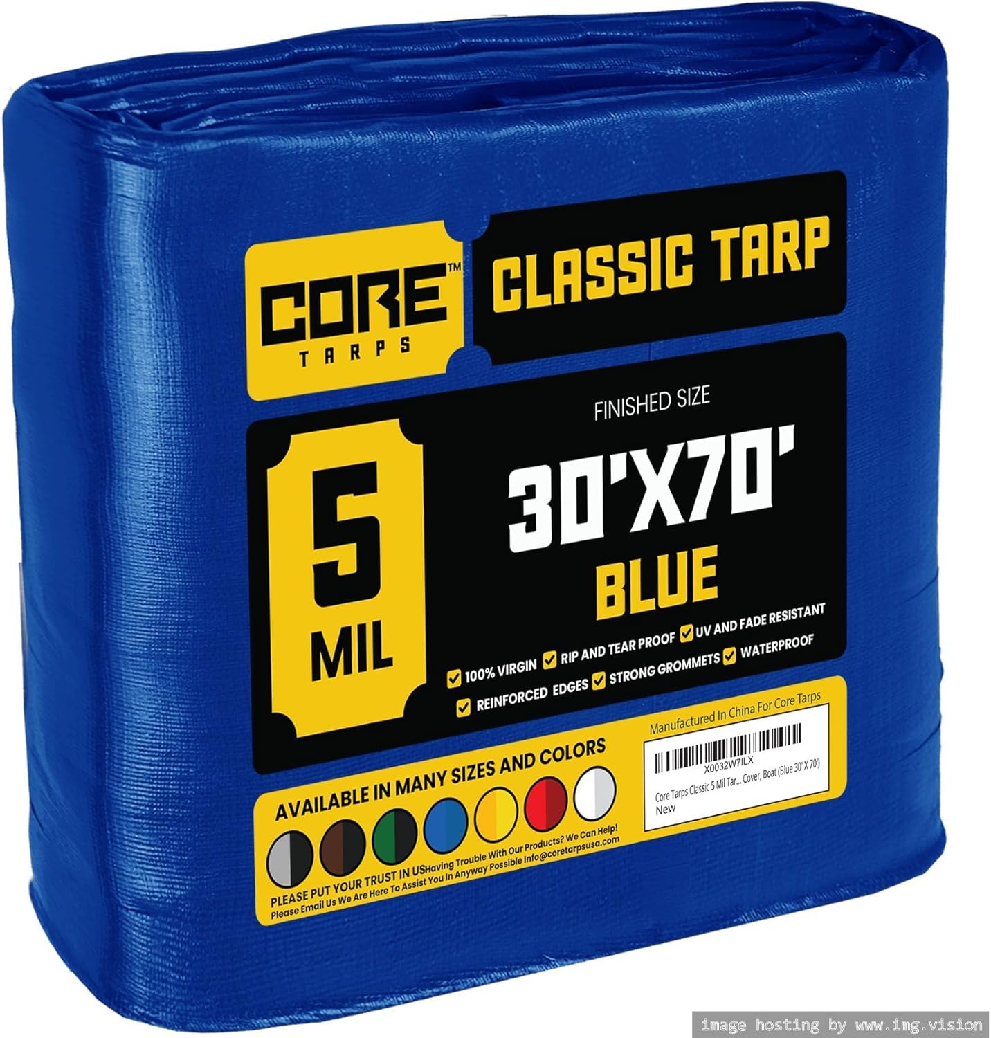 Core Tarps Classic 5 Mil Waterproof Tarp Cover for All Needs