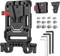 V-Lock Battery Plate with Dual 15mm Rod Clamp Kit - Secure Camera