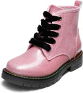 Glitter Ankle Boots for Girls and Boys - Sparkly Zipper Combat Boots