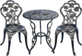 C/G 3 Piece Bistro Set Outdoor Patio Table and Chairs - Compact