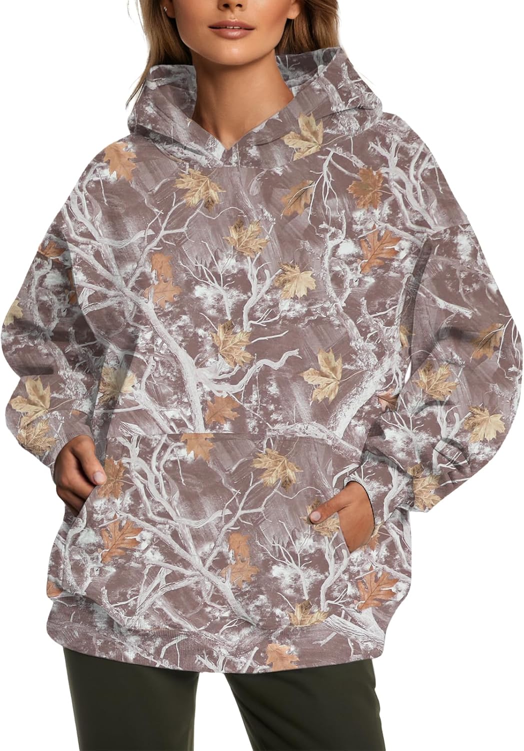 Fleece Camo Hoodie: Cozy & Stylish Peassa Top