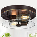 Flush Mount Ceiling Light Fixtures 2-Light Oil Rubbed Bronze