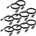 DisplayPort to HDMI Cable 6 ft 10-Pack - Reliable 4K DP to HDMI Cords