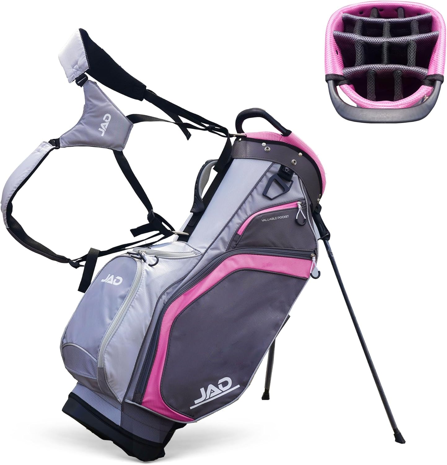 JAD Lightweight Womens Golf Bag with 14-Way Top Dividers