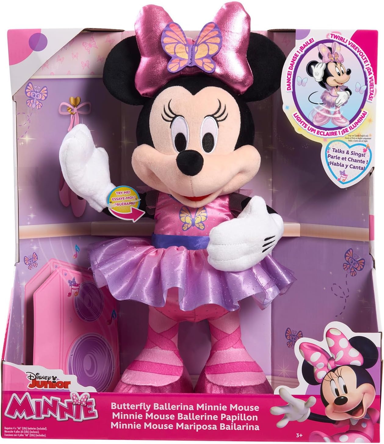 Minnie Mouse Sing and Dance Butterfly Ballerina Plush Toy